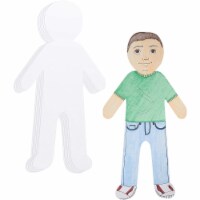 Bright Creations Oversized Boy Cutouts for Crafts, Blank Paper (17.5 x 35 in, 24 Pack)