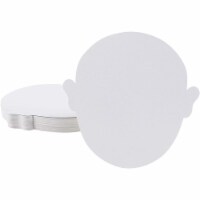 Bright Creations Blank Paper Face Cutouts for Classroom Diversity Crafts (5.5 in, 50 Pack)