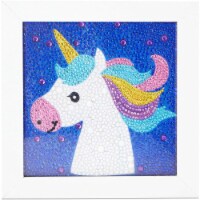 5D Diamond Painting Kit with Frame, Unicorn Wall Art (5.9 x 5.9 Inches)