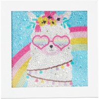 5D Diamond Painting Kit with Frame, Llama Wall Art for Kids (7 x 7 x 0.75 in)