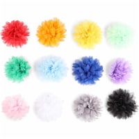 4 Pcs Chiffon Fabric Artificial Flowers for DIY Crafts, Girl's Flower Headbands