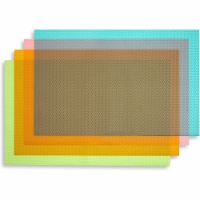 Okuna Outpost Plastic Refrigerator Liners, Shelf Mats in 4 Colors (17.75 x 11.4 in, 16 Pack)