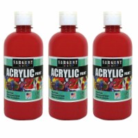 Sargent Art Acrylic Paint Red 16 oz. Bottle Pack of 3 (SAR242420-3)