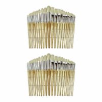 Creativity Street 6  to 8  Long Preschool Brush Set 24 Brushes Per Pack 2 Packs (CK-5180-2)