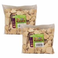 Creativity Street Wood Shapes Natural Colored Assorted Shapes Grade PK+ 350/Pack 2 Packs