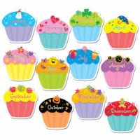 Creative Teaching Press CTP5938-3 Cupcakes Jumbo Cut Outs - Pack of 3