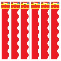 Trend Enterprises TREND Terrific Trimmers Scalloped Border 2.25  x 234' Red (T-9877-6)