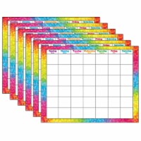 Trend Enterprises TREND Colorful Brush Strokes Wipe-Off Calendar Monthly Pack of 6 (T-27011-6