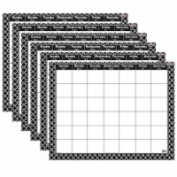 Trend Enterprises Moroccan Black Wipe-Off Calendar Monthly Pack of 6 (T-27023-6)
