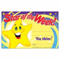Trend Enterprises T-8107-6 Awards Star Of The Week, 5 x 8 in. - 30 Per Pack - Pack of 6