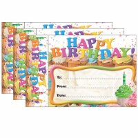 Teacher Created Resources Edupress Happy Birthday Cupcakes Bookmark Awards Multi 30 Per Pack