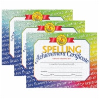 Hayes Publishing Certificate 8.5  x 11  Spelling Achievement 30 Per Pack 3 Packs (H-VA676-3
