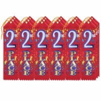 Diploma Mill 2  x 8  2nd Place Award Ribbon Red 6 Per Pack 3 Packs (DM-AR02-3)