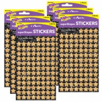 Trend Enterprises TREND Gold Sparkle Stars superShapes Stickers 400/Pack 6 Packs (T-46403-6)