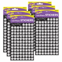 Trend Enterprises TREND Silver Sparkle Stars superShapes Stickers 400/Pack 6 Packs (T-46404-6