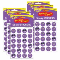 Trend Enterprises TREND Grape Stinky Stickers Purple Smiles 96/Pack 6 Packs (T-83205-6)