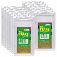 Eureka 1/2  Presto-Stick Foil Star Stickers Assorted Colors 250/Pack 12 Packs (EU-82402-12)