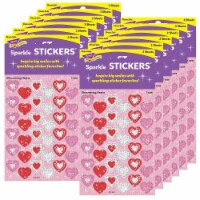 Trend Enterprises TREND Shimmering Hearts Sparkle Stickers 72/Pack 12 Packs (T-6306-12)