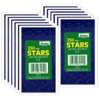 Eureka 1/2  Presto-Stick Foil Star Stickers Blue 250/Pack 12 Packs (EU-82412-12)