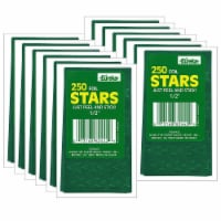 Eureka 1/2  Presto-Stick Foil Star Stickers Green 250/Pack 12 Packs (EU-82442-12)