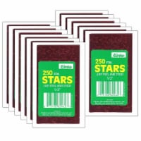 Eureka 1/2  Presto-Stick Foil Star Stickers Red 250/Pack 12 Packs (EU-82462-12)
