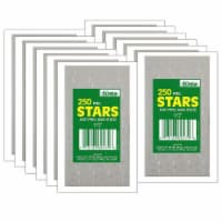 Eureka 1/2  Presto-Stick Foil Star Stickers Silver 250/Pack 12 Packs (EU-82472-12)
