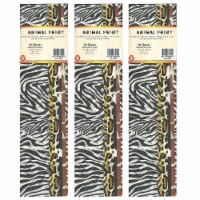 Hygloss Tissue Paper Animal Print Assortment Grade PK+ 20 Sheets/Pack 3 Packs/Bundle