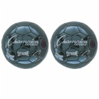 Champion Sports Extreme Soccer Ball Size 5 Black Pack of 2 (CHSEX5BK-2)
