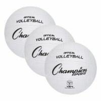 Champion Rubber Volleyball White Pack of 3 (CHSVR4-3)