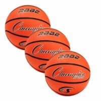 Champion Junior Rubber Basketball Orange/Black Pack of 3 CHSRBB2-3