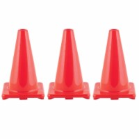 Champion Sports Hi-Visibility Flexible Vinyl Cone 12  Orange 3/Bundle (CHSC12OR-3)