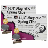 Magnetic Spring Clips 1/1-4  Silver 24 Per Box 2 Boxes CHL68512-2
