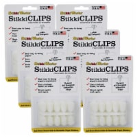 FPC STK01320-6 Stikki Clips&#44; White - 20 Per Pack - Pack of 6