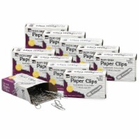 CLI Size No. 1 Non-Skid Paper Clips Steel 1000 Per Box 10 Boxes (CHL202-10)