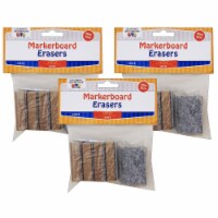 Learning Advantage Mini Markerboard Erasers Brown/Gray 5 Per Pack 3 Packs CTU7874-3