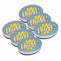 Ashley Dry Erase Magnetic Whiteboard Eraser Superhero Erase Pack of 6 ASH10051-6
