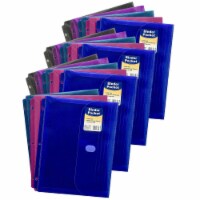 C-Line Polypropylene Side Loading Binder Pocket 3-Hole Assorted Colors CLI58730-18