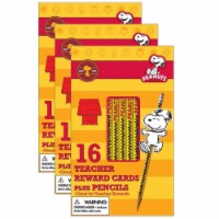 Peanuts® Snoopy Way To Go Pencil Rewards with Toppers, 16 Per Pack, 3 Packs
