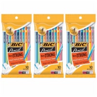 BIC Mechanical Pencils 0.9mm #2 Lead 10/Pack 3 Packs (BICMPLWP101BK-3)