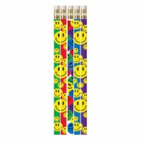 Musgrave Pencil Company Assorted Happy Face Motivational Pencils #2 Lead 12 Per Pack 12 Packs