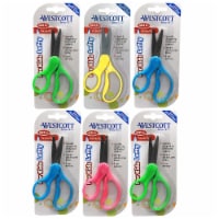 Westcott School Left-Handed 5  Kids Stainless Steel Scissors Assorted Colors Pack of 6