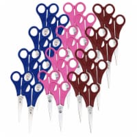 CLI Charles Leonard Children's 5.5  Stainless Steel Pointed Tip Assorted Colors Pack of 36