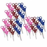 CLI Charles Leonard Children's 5.5  Stainless Steel Blunt Tip Assorted Colors Pack of 36