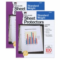 Charles Leonard Sheet Protectors, Standard Weight, Letter Size, Non-Glare, 100 Per Box, 2 Boxes Perspective: Main