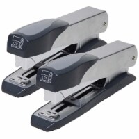 CLI Charles Leonard High Capacity Executive Stapler 50 Sheet Capacity Gray/Black Pack of 2