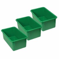 Romanoff Products Romanoff Stowaway Plastic Tray (No Lid) Green Pack of 3 (ROM12105-3)