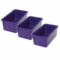 Romanoff Products Romanoff Plastic Stowaway Tray No Lid 5.25 x 13.25 x 7.75 Purple Pack