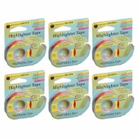 Lee Products Removable Highlighter Tape 1/2  x 20 Yards Orange Pack of 6 (LEE13977-6)
