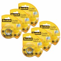 Scotch Removable Double Sided Tape 3/4  x 5.5 yds. Clear 6 Rolls (MMM238-6)