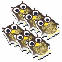 Ashley ASH10009-6 Magnetic Whtboard Eraser Wise Owl 6 Packs